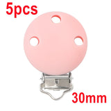 Sunrony 3/5pcs Baby Silicone Clips Round Shape DIY Pacifier Chain Nipple Holder