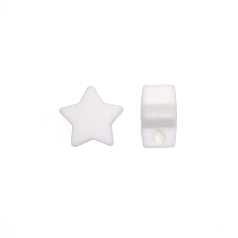 30pc Mini Star Silicone Beads DIY Jewelry Making Bulk Pacifier Necklace