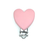 3pcs Silicone Pacifier Clips Heart Shape for DIY Baby Necklace Beads