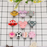 Silicone Pacifier Clips Animal Car Clip Necklace Safe Accessories DIY