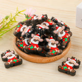 Christmas Elk Socks Silicone Beads for Jewelry Making DIY Necklace Accessories