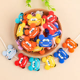5/10Pcs Mini Car Silicone Beads for DIY Baby Pacifier Chain Jewelry