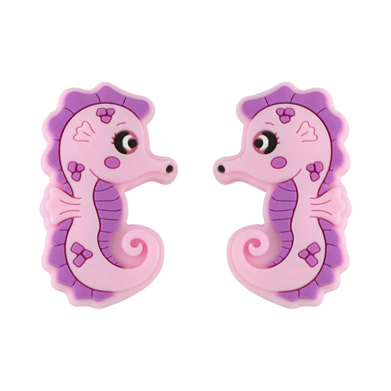 Ocean Series Silicone Beads Seahorse Mermaid Shell Jewelry Making Bulk DIY