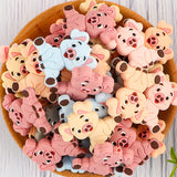 5/10pcs Pig Silicone Beads Food Teether Safety BPA DIY Pacifier Chain