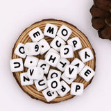 Sunrony 12mm Baby Alphabet Beads Chewable for Names DIY Teething