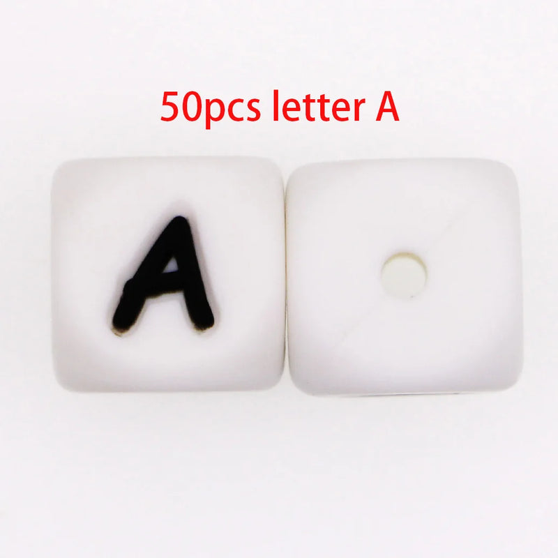 Sunrony 12mm Baby Alphabet Beads Chewable for Names DIY Teething