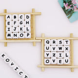 Sunrony 12mm Baby Alphabet Beads Chewable for Names DIY Teething