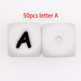 Sunrony 12mm Baby Alphabet Beads Chewable for Names DIY Teething