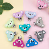 Cartoon Koala Silicone Beads Teether Clips DIY Pacifier Chain Necklace