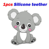 Cartoon Koala Silicone Beads Teether Clips DIY Pacifier Chain Necklace