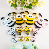 Silicone Beads Clips Teether Animals Beads DIY Pacifier Chain Necklace
