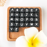 Sunrony Silicone Letter Beads 100/200Pcs 12MM DIY Jewelry Making Pacifier Chain