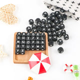 Sunrony Silicone Letter Beads 100/200Pcs 12MM DIY Jewelry Making Pacifier Chain