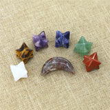 7 Chakra Crystal Platonic Solid Amethysts Set