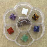 7 Chakra Crystal Platonic Solid Amethysts Set
