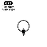 Sunshine Opal Nose Ring G23 Titanium Metal Earrings