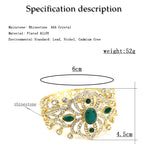 Sunspicems 18K Crystal Morocco Cuff Bracelet Bangle