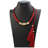 Sunspicems 18K Tassels Choker Necklace For Women