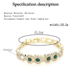 Sunspicems 18K Turkey Crystal Women Cuff Bracelet Bangle