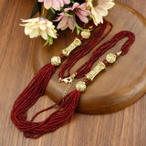 Sunspicems Morocco Wedding Jewelry Long Beads Necklace Natural Stone