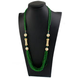 Sunspicems Morocco Wedding Jewelry Long Beads Necklace Natural Stone