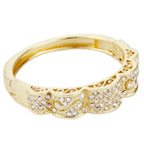 Sunspicems Women Bracelet Crystal Wedding Cuff Bracelet Bijoux