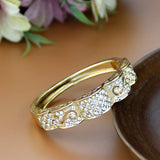 Sunspicems Women Bracelet Crystal Wedding Cuff Bracelet Bijoux