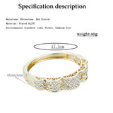 Sunspicems Women Bracelet Crystal Wedding Cuff Bracelet Bijoux