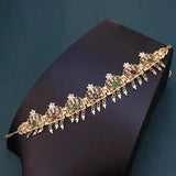 Sunspicems Algeria Tassels Forehead Chain Hairband Bride Crown Hair Chain