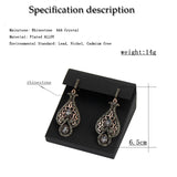Sunspicems Gray Crystal Women Drop Earrings Antique Bride Wedding Jewelry