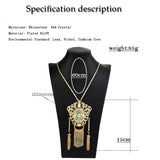 Sunspicems Women Necklace Tassels Pendant Arabic Bride Wedding Jewelry