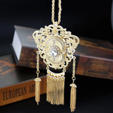 Sunspicems Women Necklace Tassels Pendant Arabic Bride Wedding Jewelry