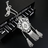 Sunspicems Women Necklace Tassels Pendant Arabic Bride Wedding Jewelry