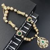 Sunspicems Moroccan Women Necklace Arabic Bride Wedding Jewelry