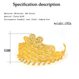 Sunspicems Morocco Algeria Crown Women Tiaras African Bride Hair Jewelry
