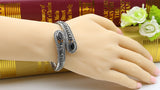Vintage Bangles Cuff Bracelet Women Antique Silver Ethinc Wedding Jewelry
