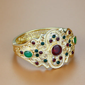 Sunspicems Colorful Crystal Women Bangle Indian Morocco Bracelet