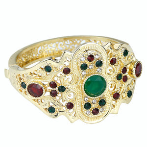 Sunspicems Colorful Crystal Women Bangle Indian Morocco Bracelet