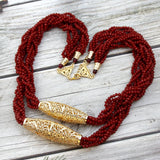 Sunspicems Elegent Caftan Jewelry 2 Layers Necklace