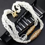 Sunspicems Elegent Caftan Jewelry 2 Layers Necklace