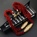 Sunspicems Elegent Caftan Jewelry 2 Layers Necklace
