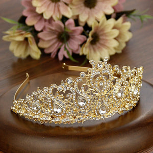 Sunspicems Elegant Algeria Morocco Crown Tiaras For Women Headpieces