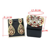 Morocco Crystal Women Bangle Cuff Bracelet Set