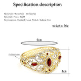 Sunspicems Elegant Morocco Women Bangle Crystal Cuff Bracelet