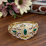 Sunspicems Elegant Morocco Women Bangle Crystal Cuff Bracelet