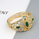 Sunspicems Elegant Morocco Women Bangle Crystal Cuff Bracelet