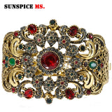 Tunisian Bangle Rhinestone Cuff Bracelet Antique Traditional Wedding Jewellry