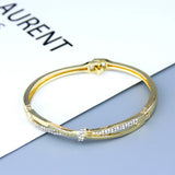 Sunspicems Arabian Women Crystal Bow Cuff Bracelet Set