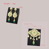 Sunspicems Orange Crystal Caftan Hijab Brooch Pin