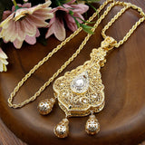 Algeria Morocco Women Necklace Cultural Caftan Pendant Jewelry